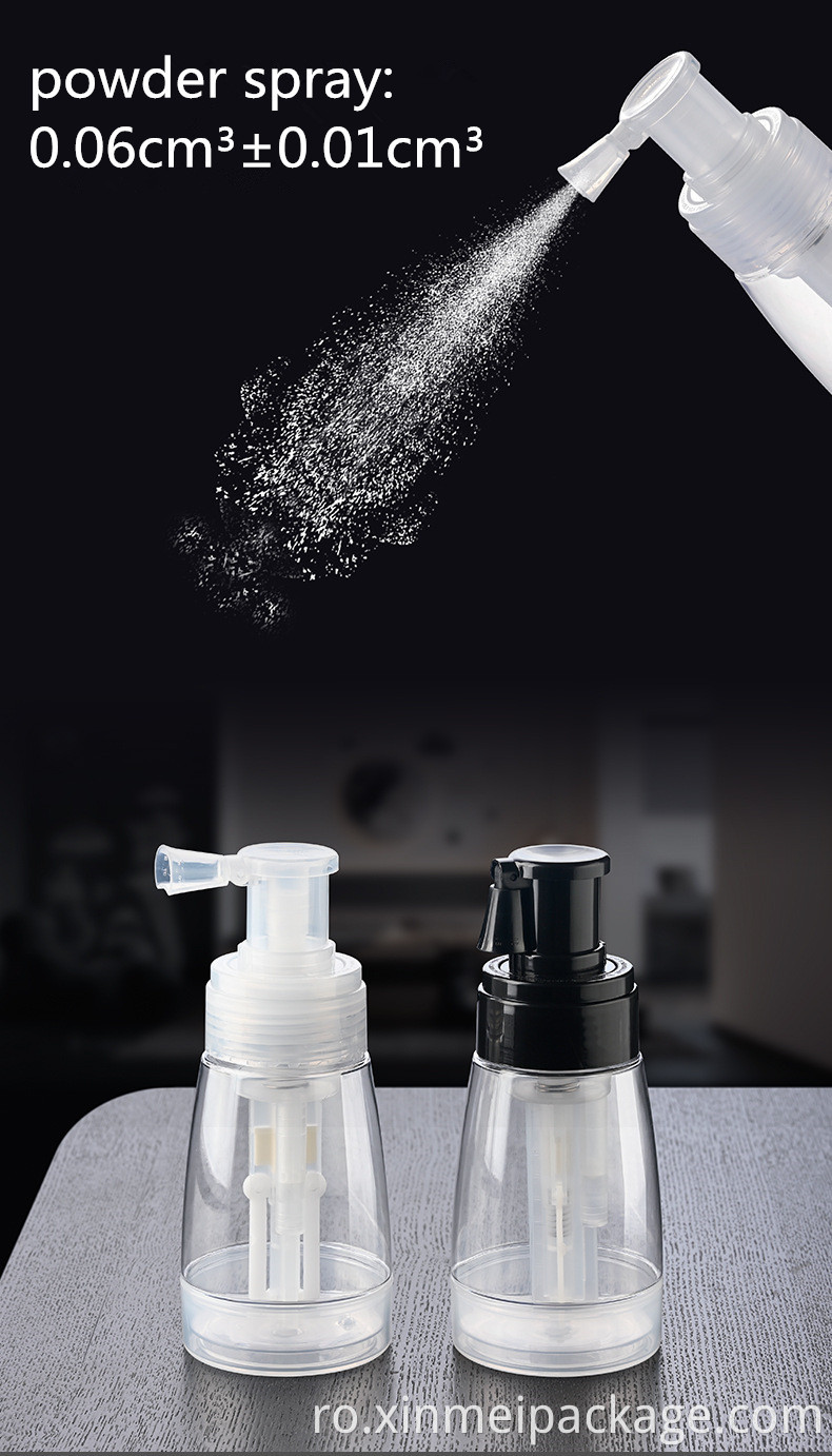 Sticlă de spray pulbere de talc negru talc powder spray bottle black